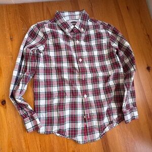 Janie and jacket red plaid cotton button down shirt size 5 NWOT